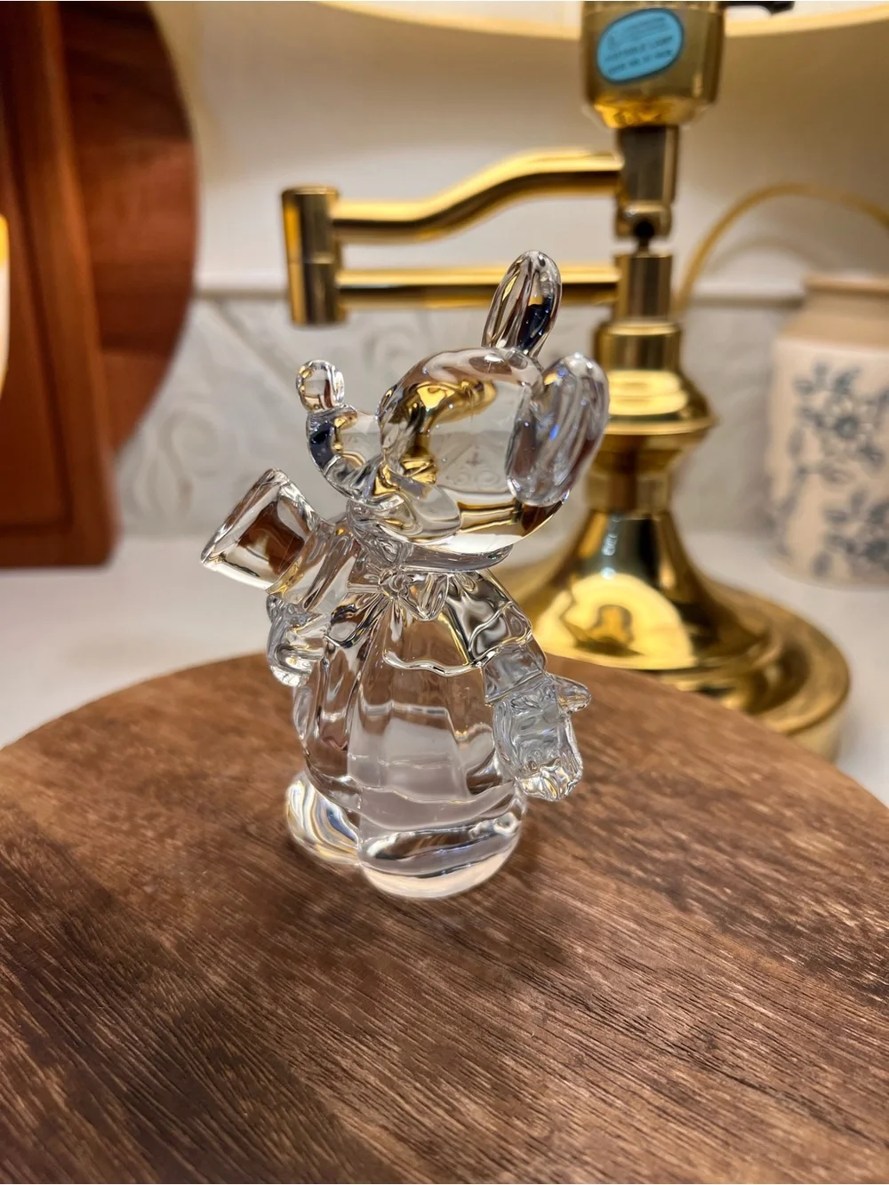 Vintage Lenox Crystal Mickey and Minnie Mouse salt&pepper shakers 4”